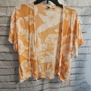 Roxy Junior Tropical short sleeve Open Front Shirt/Coverup/Jacket